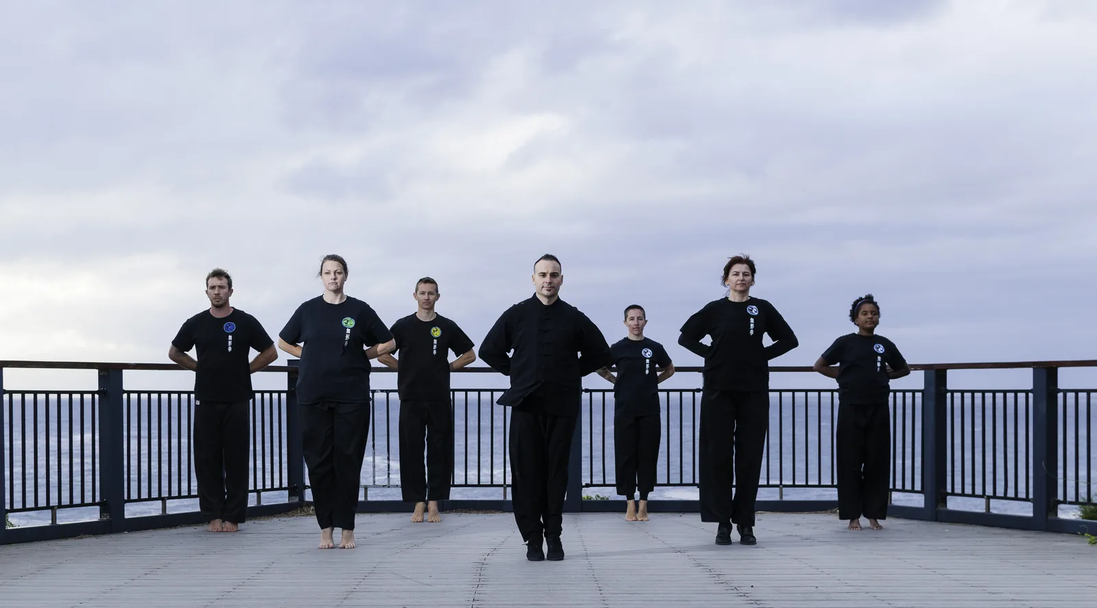The Wu Xing Dao community practises Qigong together on the Terrigal lookout.